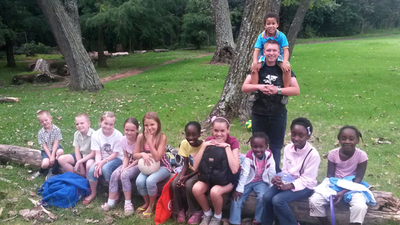 The children of the Johannesburg, South Africa, congregation at a picnic following their bowling activity (Photo: Rohann Smith)
