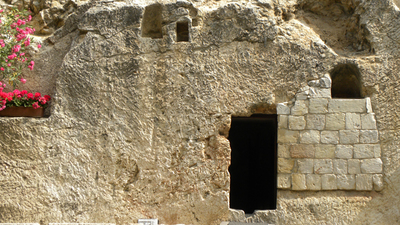 The "Garden Tomb". This tomb was first proposed in the 19th century as the site of Jesus' burial.