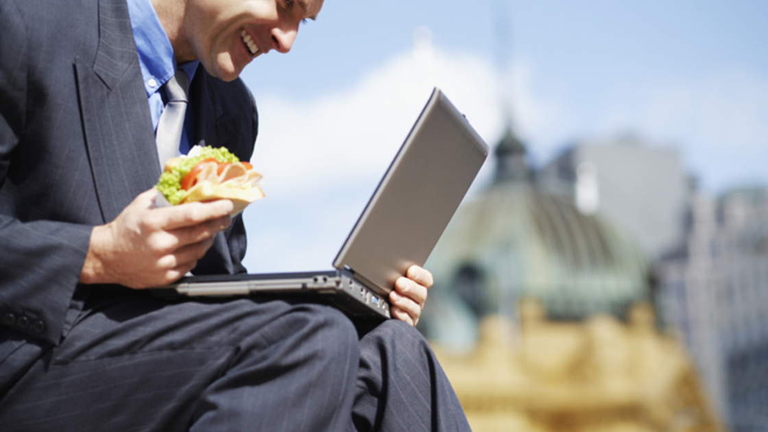 Businessman on Laptop