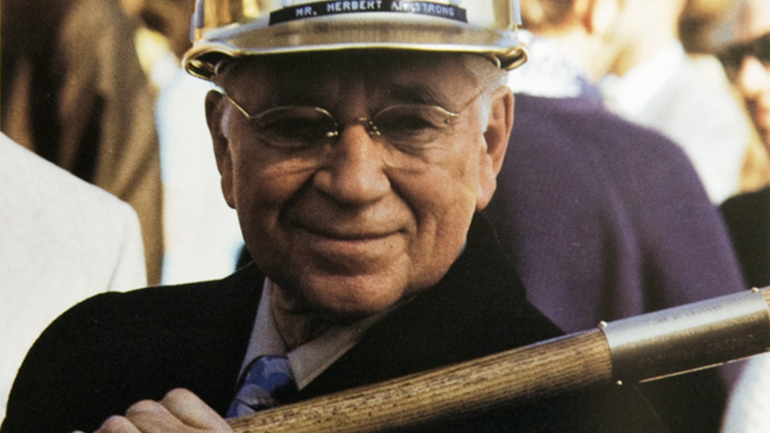Mr Armstrong at ground-breaking ceremony