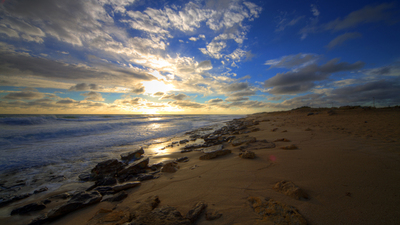 Sunset on a beach