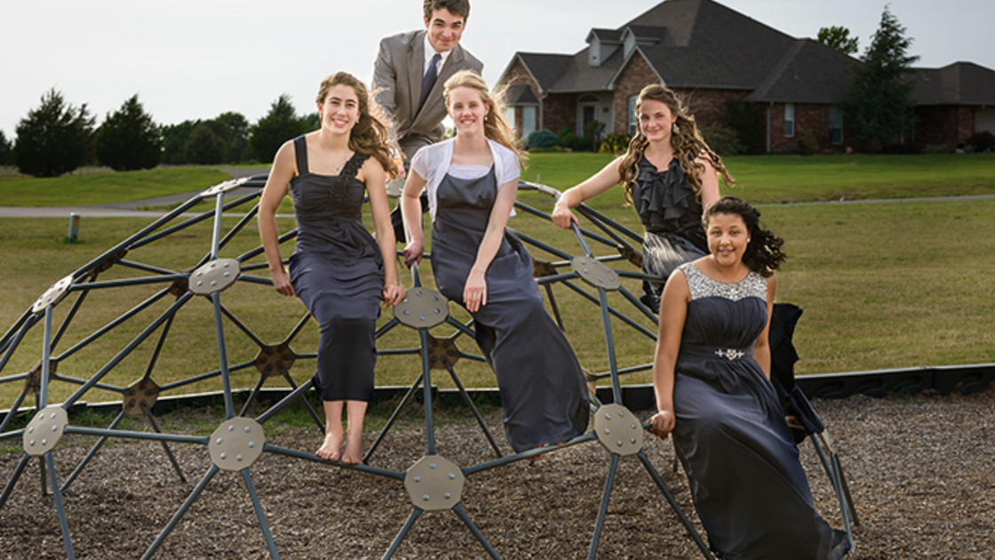 Imperial Academy's 2014 seniors: (From left) Stephanie Cocomise, Cory Szabo, Arienne Olsen, Amber Eagle, Calela Brooks. (Photo: Wik Heerma)
