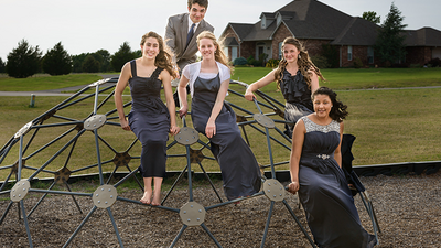 Imperial Academy's 2014 seniors: (From left) Stephanie Cocomise, Cory Szabo, Arienne Olsen, Amber Eagle, Calela Brooks. (Photo: Wik Heerma)