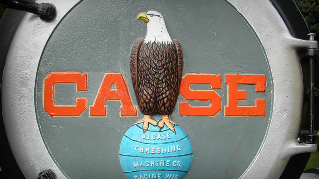 J.I. Case logo on farming machinery 