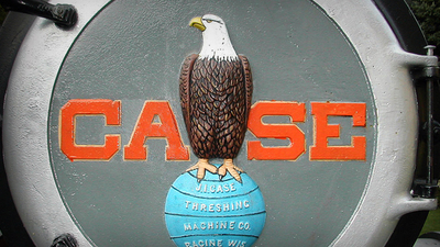 J.I. Case logo on farming machinery 