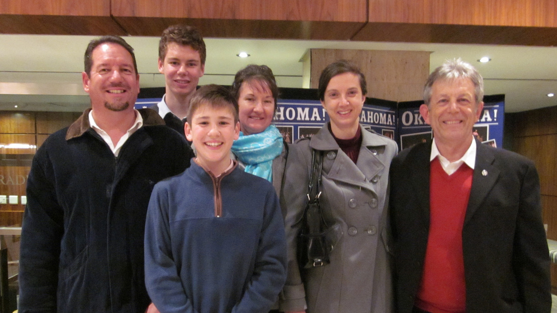 Left to right: Neal Simpson, Clyde Simpson, Henry Simpson, Tessa van Heerden, Avril Wakelin, Bernard Wakelin.