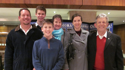 Left to right: Neal Simpson, Clyde Simpson, Henry Simpson, Tessa van Heerden, Avril Wakelin, Bernard Wakelin.