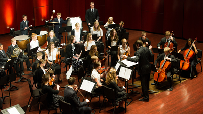 Armstrong Youth Orchestra performing at Armstrong Auditorium