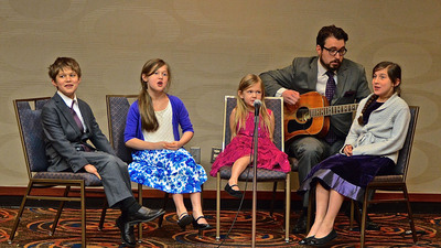 Kyle, Rylie, Emery, Cole and Hali March (picture left to right) performing during the fun show. 