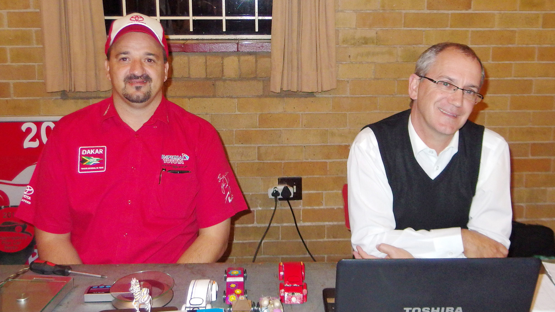  Pine car panel judges Gregory Lightfoot and Trevor Laubscher