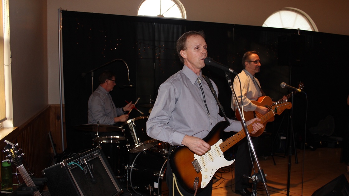 London members James Fuller and Michael Lauzon and Milton member Alain Jolin provide live music for dancing. 