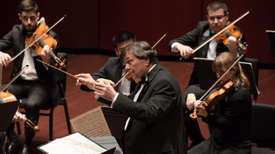 Armstrong International Cultural Foundation hosts conductor Gerard Schwarz at Armstrong Auditorium.