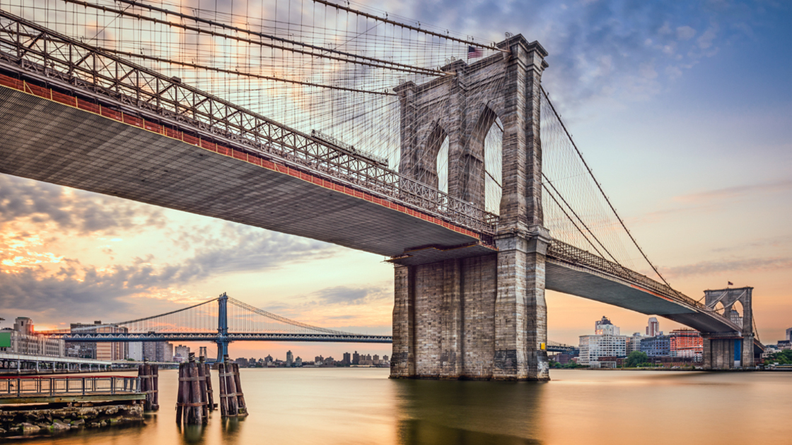 16x9(BE Resourceful)
Brooklyn Bridge in New York City, USA at dawn.