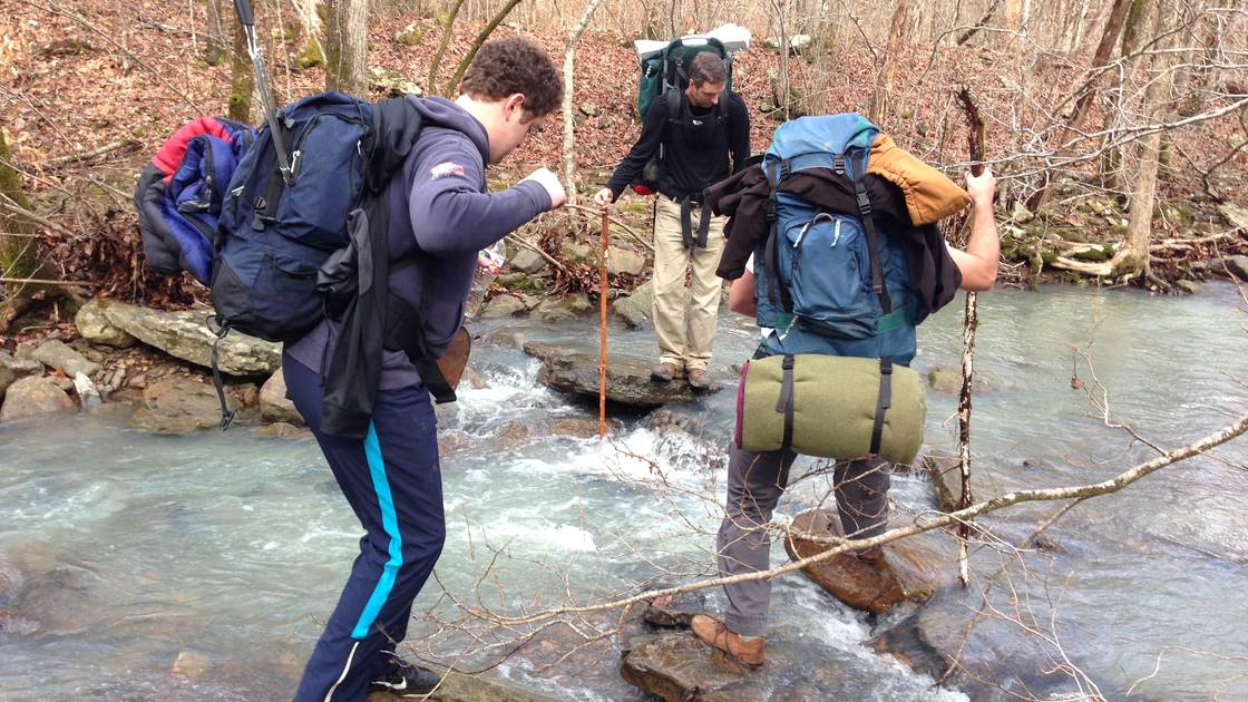 crossing the river