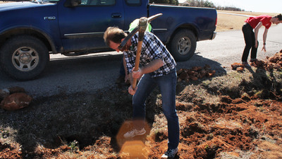 Armstrong Club cleans up around the Philadelphia Church of God headquarters campus. 