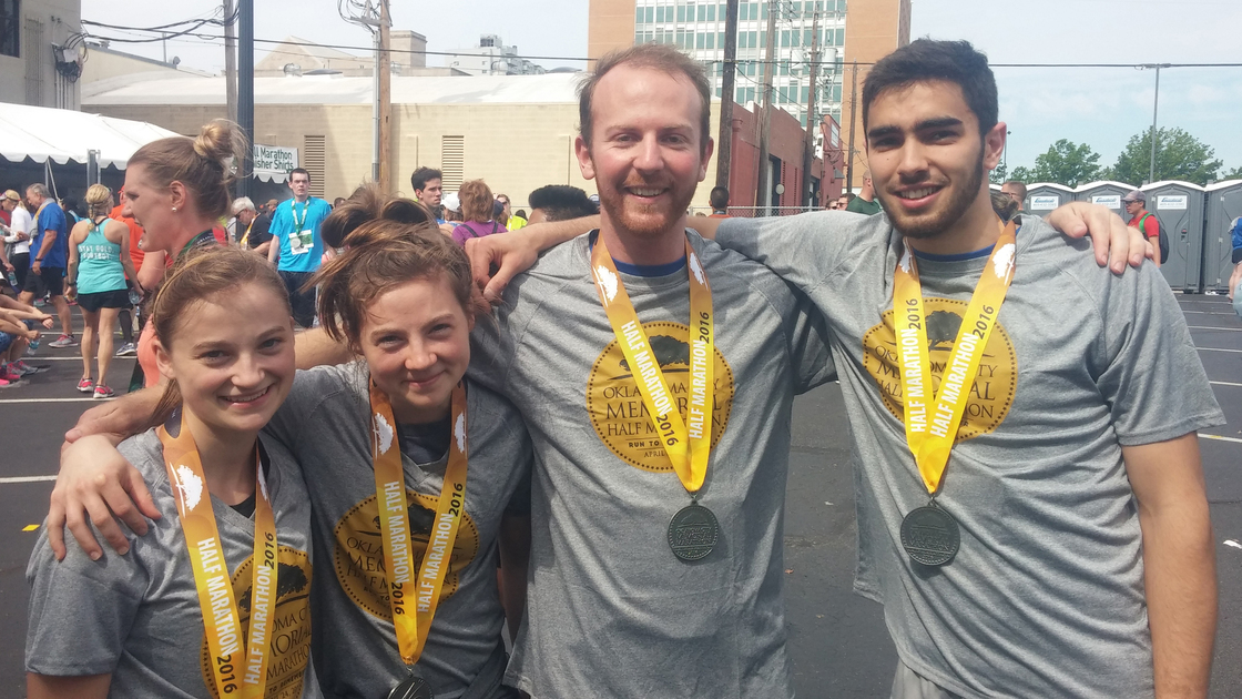 Herbert W. Armstrong College students at the 2016 Oklahoma City Memorial Marathon