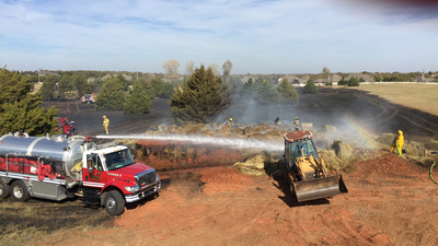 Brush fire on campus November 2016