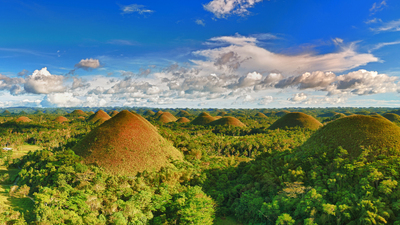 Panorama of The Chocolate Hills. Bohol, Philippines