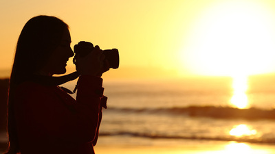 Beach, camera