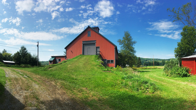 ACT Rainville Picnic red barn on green landscape 16x9