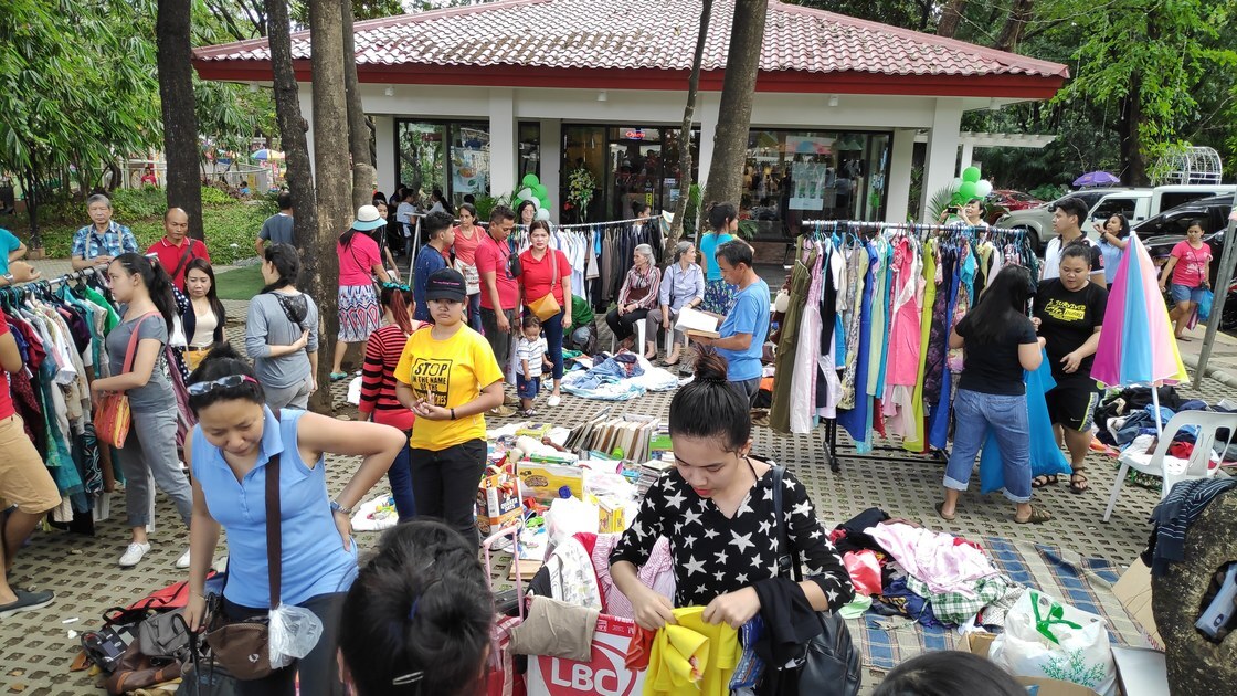 ACT Philippines rummage sale, guests browsing 