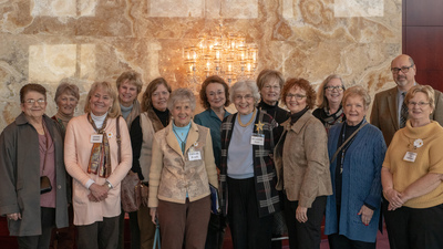 Armstrong Auditorium tour, lobby group photo, Provide Education Opportunities 16x9