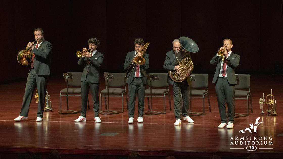 AICF Canadian brass concert, group photo, all playing instruments 16x9