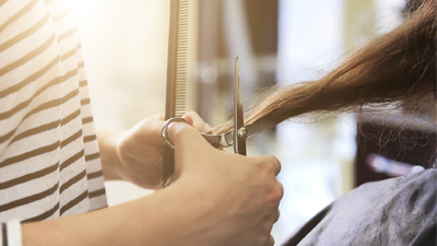 petekarici having her haircut, clean and beautiful hair.