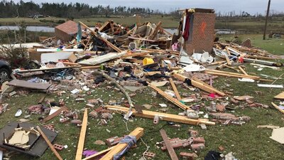 Lee County Alabama tornado damage (March 3, 2019)