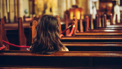 church and woman