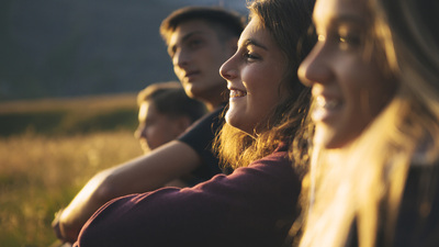 Adventures on the Dolomites: teenagers hiking