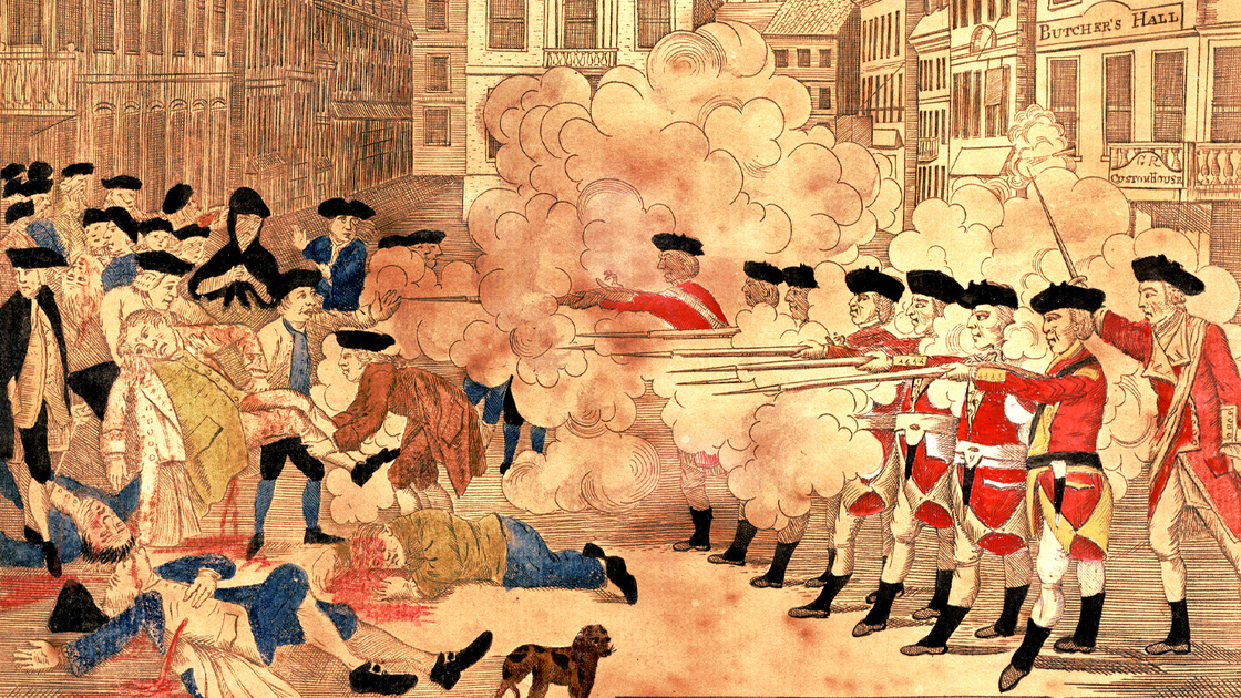 Boston Massacre- Red Coats vs. colonists
