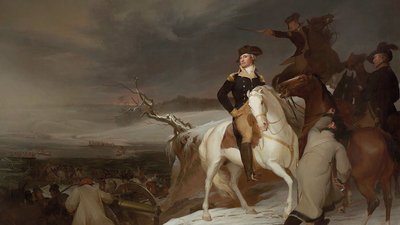 George Washington portrayed in the “Passage of Delaware”