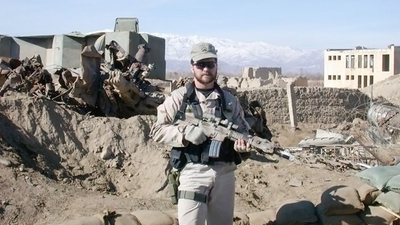 On March 4, 2002, Air Force Combat Controller John Chapman voluntarily joined a rescue team going into an al-Qaeda terrorist stronghold on Takur Ghar Mountain. Upon landing, the rescue team soon ran into enemy personnel, and Chapman killed two of them. While advancing on a machine gun nest, the team came under fire from three sides. At close range and with little cover, he exchanged fire with the enemy until dying from multiple wounds. Afterward, the rescue team leader unequivocally credited Chapman with having saved the lives of the entire rescue team. Tech. Sgt. John Chapman in theater. (U.S. Air Force photo)