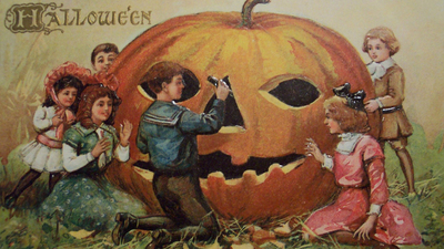 Halloween Vintage Postcard