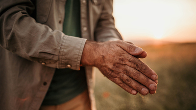 Photo of hands of the farmer