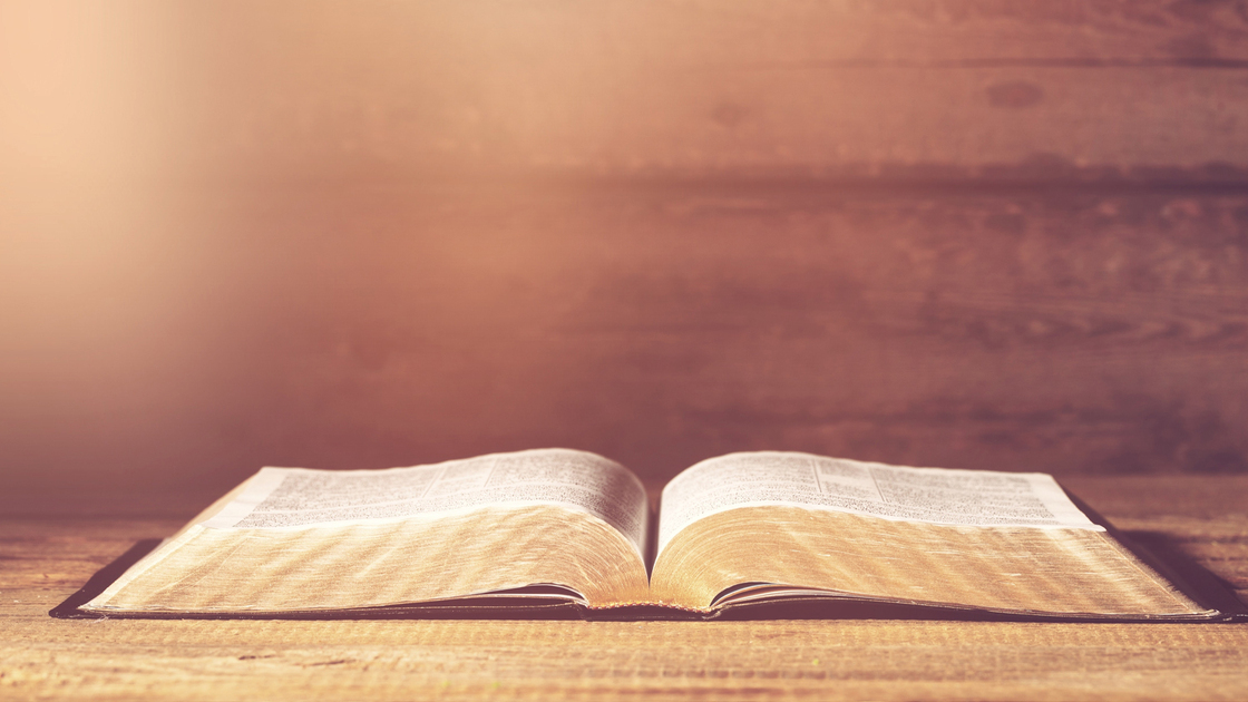 Bible on a wooden table