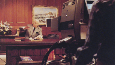 HWA recording a World Tomorrow program.