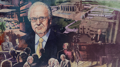Collage illustration of Mr. Gerald Flurry 