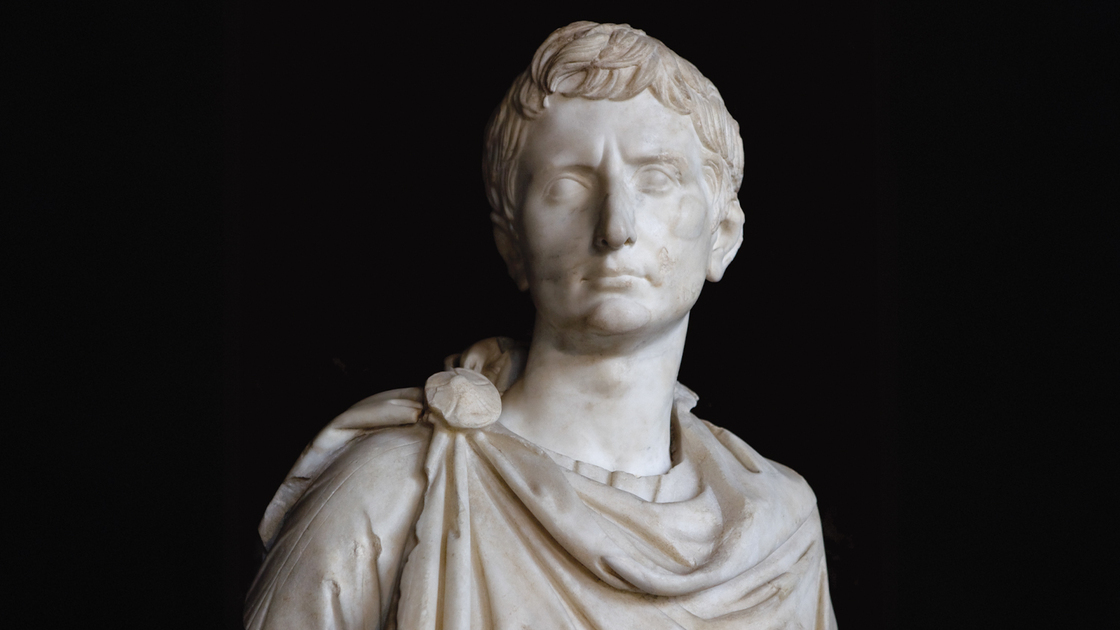 Bust of Caesar Augustus from antiquity.