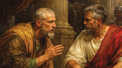 Two men having a serious conversation